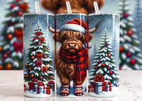 20oz Christmas Cow Tumbler