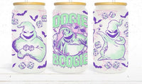 Oogie Boogie Inspired Glass Can Tumbler