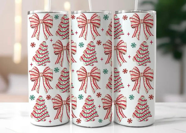 20oz Christmas Tree Bow Tumbler