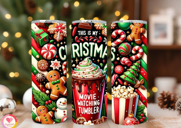Christmas Movie Watching Tumbler