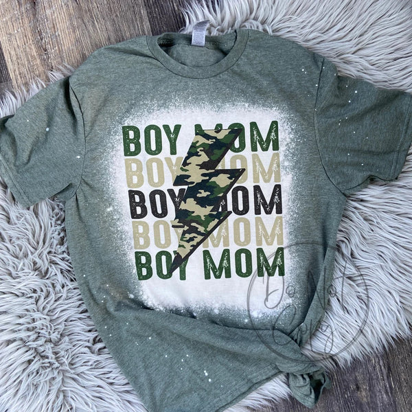 Boy Mom Bleached T-Shirt