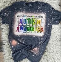 Bleached Autism Awareness T-Shirt